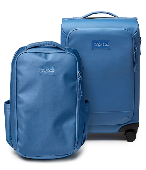 22" Carry On Luggage Travel Pack 30L Elemental Blue Set